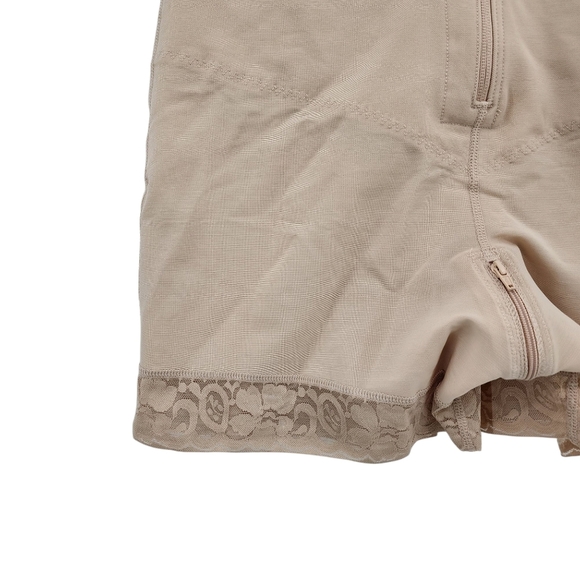 Shapellx Women's Zip Lace Trim Body Sculpting Short - Picture 3 of 8